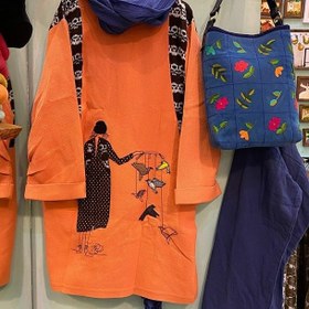 تصویر کت پشمی تکه دوزی شده 