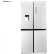 تصویر یخچال فریزر چهار درب پاکشوما مدل RDP 530iW (E7) سفید با کابین امباس شده و درب صدفی 