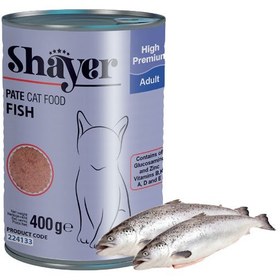 تصویر کنسرو گربه شایر باطعم مرغ و بوقلمون وزن 400 گرم Shayer Chicken & Turkey Cat Food 400g