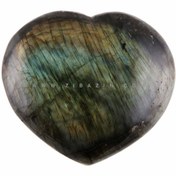 تصویر سنگ قلبی لابرادوریت labradorite handmade pendant