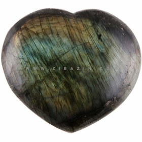 تصویر سنگ قلبی لابرادوریت labradorite handmade pendant