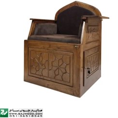 تصویر منبر تک پله چوبی مسجد مدل شمس کد ۱۲۵ 