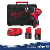 تصویر دریل پیچگوشتی شارژی میلواکی مدل M12BLPDRC ظرفیت ۱۲ ولت 