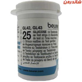 تصویر نوار تست قند خون بيورر مدل GL42 ا Beurer GL42 Blood Glucose Meter Test Strips Beurer GL42 Blood Glucose Meter Test Strips