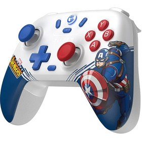 تصویر دسته بازی گیمسر مدل T4 NOVA طرح Captain America Gamesir T4 NOVA game console, Captain America design