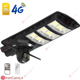 تصویر دوربین مینی اسپید دام سیمکارتی و چراغ خیابانی خورشیدی sim card cctv solar light