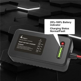 تصویر شارژر باتری لیتیوم LiFePO4 ظرفیت ۴ آمپر ۱۴.۴ ولت 