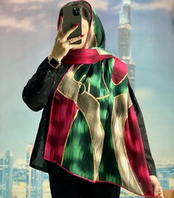 تصویر شال طرح دارحریر 