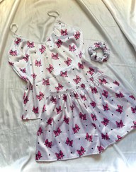 تصویر ست تاپ و شورتک ساتن 