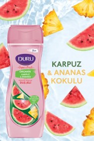 تصویر شاور ژل هندوانه و آناناس دورو مدل Duru Organic Fruits Karpuz & Ananas 450 ml 