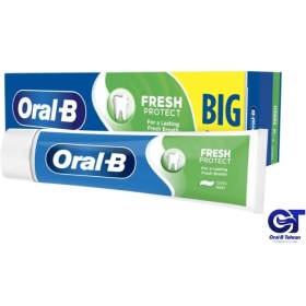 تصویر خمیر دندان اورال بی فرش پروتکت اصل آلمان 100 میل تقویت مینای دندان و ضد پوسیدگی | Oral B Fresh Protect Cool Mint Toothpaste 