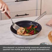 تصویر ماهیتابه استیل سه لایه کاراجا مدل استیل پلاسما ۳۱۶ سایز ۲۴ ارسال 7 روز کاری