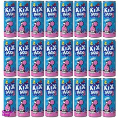 تصویر نوشیدنی گاز دار کیکس مکس طعم بلوبری حجم ۲۵۰ میلی لیتر بسته ۲۴ عددی 