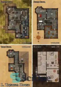 تصویر دانلود کتاب Pathfinder Module: Tears at Bitter Manor Maps – ماژول Pathfinder: Tears at Bitter Manor Maps 