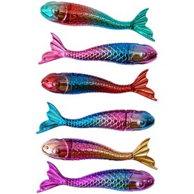 تصویر هایلایتر طرح ماهی ا Fish Highlighter Marker Pen Pack of 6 Fish Highlighter Marker Pen Pack of 6