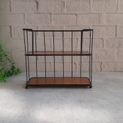 تصویر استند جا ادویه و پاسماوری فلزی-چوبی - متوسط 