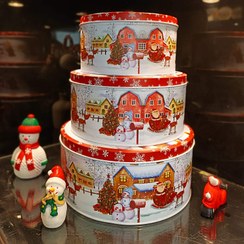 تصویر باکس دایره ای طرح کریسمس 