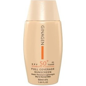 تصویر کرم ضد آفتاب رنگی ژیناژن پوست خشک با spf 50 