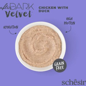 تصویر پوچ گربه بالغ شسیر با طعم مرغ و اردک مدل After Dark Schesir After Dark Chicken & Duck in Mousse 80G in Pouch