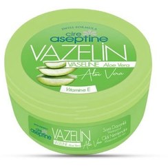 تصویر مرطوب کننده وازلین آسپتین حاوی عصاره الوورا Vaseline Aseptin moisturizer containing aloe vera extract