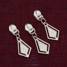 تصویر سرزیپ طلایی لوزی 