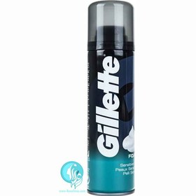 تصویر فوم اصلاح ژیلت Gillette مدل Sensitive حجم 200 میلی لیتر 