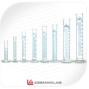 تصویر استوانه مدرج شیشه ای پایه گرد یونی لب UNILAB 