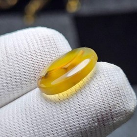 تصویر نگین سنگ طبیعی عقیق زرد معدنی خراسانی کد 35198 