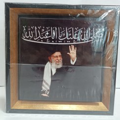 تصویر قاب کاشی مقام معظم رهبری با سلام بر امام حسین 