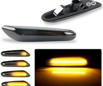 تصویر راهنما گلگیر بی ام و برند GSRECY یک جفت GSRECY Dynamic Amber LED Front Fender Side Marker Light Sequential Blinker Turn Signal Lamp For E90 E91 E92 E93 E46 E60 E53 X3 E83 X 1 E84 E81 E82 E87 E88,Smoke Lens