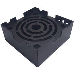 تصویر زیر سیگاری فلزی مشکی اسپیرال 