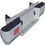 تصویر سپر عقب وانت نیسان با جای چراغ مه شکن نقره ای لک 