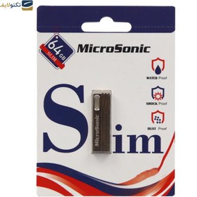 تصویر فلش مموری میکروسونیک مدل Slim ظرفیت 64 گیگابایت Microsonic Slim Flash Memory - 64GB