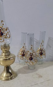 تصویر شیشه گردسوز طرح قاجاری 