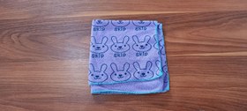 تصویر دستمال کارتی خرگوش رنگ بنفش 