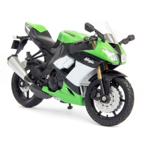 تصویر موتور سنگین کاوازاکی نینجا ZX-10R ویلی 1:18 - سبز Kawasaki Ninja ZX-10R