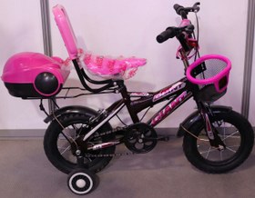 تصویر دوچرخه ۱۲ کودک سبد، صندوق دار ، پشتی دار اورسایز طوقه آلومینیوم bicycle for children 12