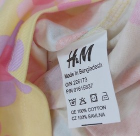 تصویر تیشرت نخ پنبه اچ اند ام اصلی قواره دار بنگلادشی T-shirt H&M