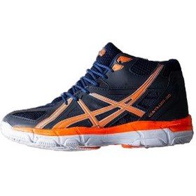 تصویر کفش والیبال اسیکس طرح اصلی Asics volleyball Navy Orange 