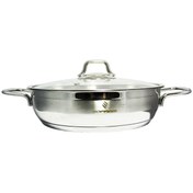 تصویر تابه دودسته استیل سوفرام ترکیه مدل سافت سایز ۲۴ Sofram Turkey Steel Pan Soft Model Size 24