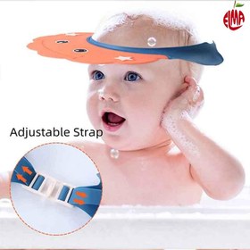 تصویر کلاه حمام نوزاد و کودک سیلیکونی طرح لبخند و ستاره 