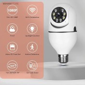 تصویر دوربین مداربسته 360 درجه چرخشی لامپی 