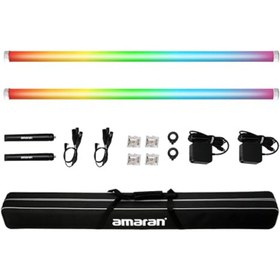 تصویر نور باتومی آر جی بی آماران amaran 2-Light Kit with 4ft 120cm RGBWW Color 