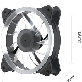 تصویر فن خنک کننده کیس اوریکو ORICO CSF-2SY-6P Double Lighting Loops RGB Case Fan with Remoter Controller 