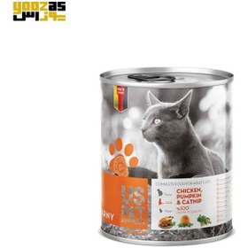 تصویر کنسرو گربه یو اس پت طعم مرغ، کدو تنبل و سنبل الطیب 400 گرم Uspet, Cat Canned Food, Chicken, Pumpkin, Catnip, 400gr