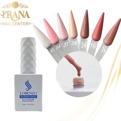 تصویر بیس ژل ناخن لورنزو ۱۵ میل رابر بیس کلیر 