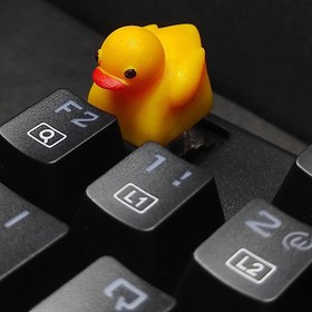 تصویر دکمه کیبورد مکانیکال کیکپ مدل اردک duck mechanical keycap