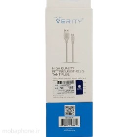 تصویر کابل تایپ سی فست شارژ Verity CB-3146T 1m Verity CB-3146T 1m USB To Type-C cable