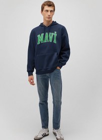 تصویر Mavi پیراهن قرمز 1600361-86417 Mavi Logo Baskılı Kapüşonlu Kırmızı Sweatshirt 1600361-86417