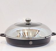 تصویر تابه دو دسته تکی سایز ۴۲ dessini چدن داخل گرانیتی 